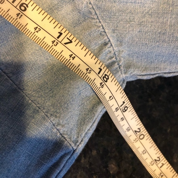 Old Navy Chambray Button Down Top Small Petite - Picture 7 of 7
